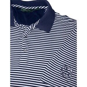 Pete Dye Golf Club Polo Shirt Men’s Large Striped Golfer Bobby Jones Pima